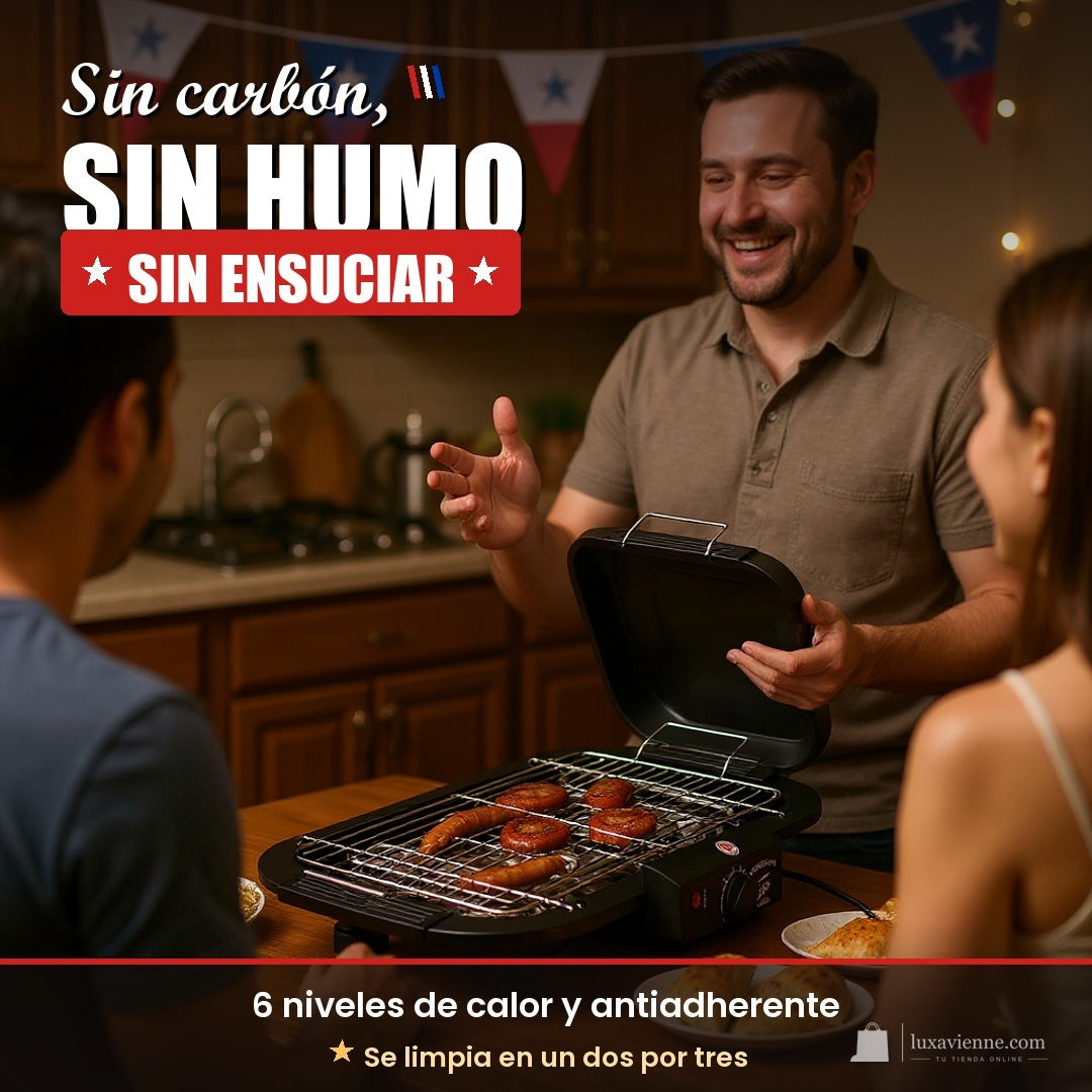 El asador presume su parrilla eléctrica sin humo