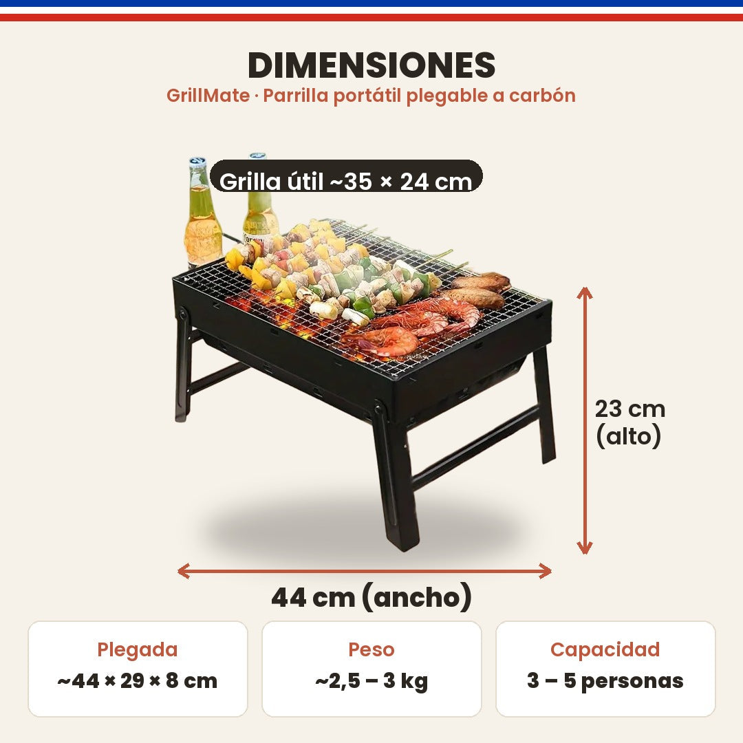 GrillMate dimensiones